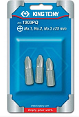 KING TONY Набор бит Филипс 1/4" 3шт (1025P SERIES) | 1003PQ