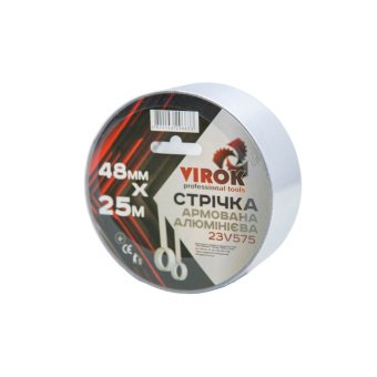 Стрічка армована алюмінієва клейка VIROK  48мм х 25 м. х 150 мкм. [36]