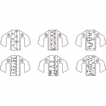 KING TONY Кримпер храповичный для обжима изолированных наконечников, 7 предметов | 42107GX