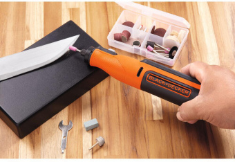 Універсальний акумуляторний інструмент "гравер" BLACK + DECKER, 7,2 В/1,5 Ач/Li-Ion