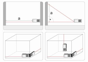 VOREL Дальномір лазерний : 0.2-100 м, точність ± 2 мм, 8 режимів, живлення- 2 x AAA (3 В)  | 81795