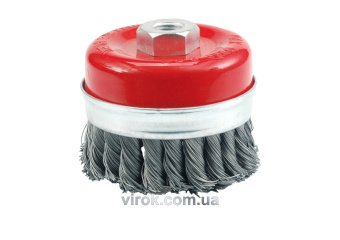 VOREL Щітка - крацовка чашкоподібна, з гайкою М14, Ø-100мм підсилені  | 06976
