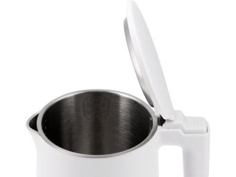 Електрочайник з термостатом з нержавіючої сталі LUND 1,5 л білий, 2200 Вт, живлення від мережі 230 В