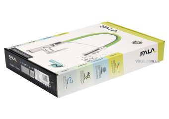 FALA Змішувач води "FLEXIBLE-2"для раковини з гнучкою зеленою лійкою, регулюв.потоку води,l=60 см(DW