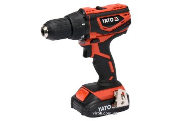 YATO Шуруповерт-дриль акумуляторний Li-Ion YATO: V=18В, крутн.мом.-40Нм,2 Агод, патрон Ø≤13мм в кейс