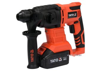 YATO Перфоратор акумуляторний SDS+ YAT : Li-Ion 18В, 3Агод, J=2 Дж, Ø≤18мм (бетон) з заряд. пристроє