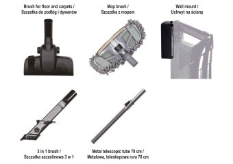 LUND Порохотяг вертикальний мережевий : 800 Вт, збірник- 1 л, кабель- 4.8 м  | 67110
