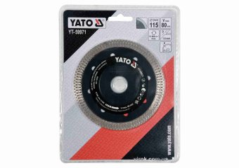 YATO Диск відрізний алмазний по гресу, склу, кераміці YATO Ø=115x1.6x10x22.2 мм,в мокрому і сухому р