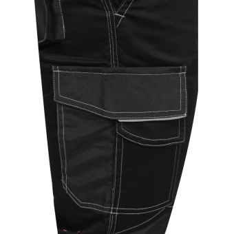 YATO Штани робочі чорні YATO, розм 3XL; 9 киш 64%- поліестер, 34%- бавовна, 2%-еластан, відсвічув вс