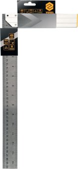 VOREL Кутник з рівнем : L= 400 мм/14.5", метрична і дюймова шкали, алюміній + сталь  | 18381