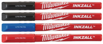 MILWAUKEE Набір ручек Fine Tip InkZAll , синій/червоний/чорний/чорний, (4шт) | 48223165