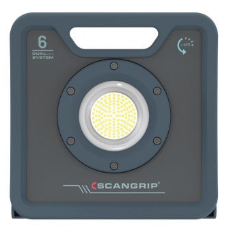 SCANGRIP Прожектор переносной 6000 lumen NOVA 6 C+R for Life (С сетевым кабелем и аккумулятором) | 0