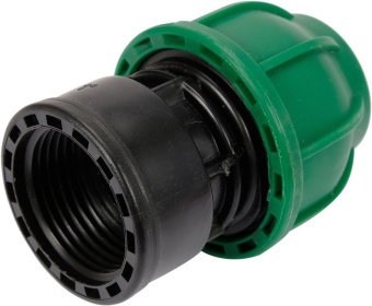 FLO Муфта до водяних пластикових труб з внутр. різьбою 25 мм- 1" поліпропіленова, для тиску 1 MPa | 