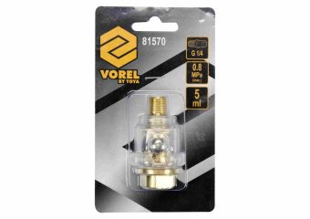 VOREL Маслянка для пневмоінструментів лінійна : 5 мл, 0.8 МПа, 1/4"  | 81570