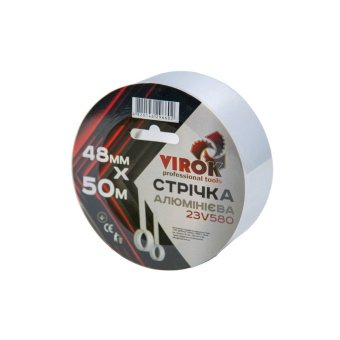 Стрічка алюмінієва клейка VIROK  48мм х 50 м. х 40 мкм. [36]