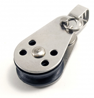 Блок мини нержавеющий такелажный c мочкой 59 мм /// 8391