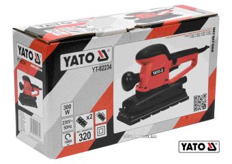 YATO Шліфмашина вібраційна мережева YATO; 230 В, 300 Вт, платформа- 115-230 мм  | YT-82234