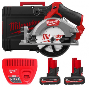 MILWAUKEE Пила дисковая аккумуляторная бесщеточная M12 FCS442-502X, Ø140мм (ЗУ+2акк.Х5Ач+HDкейс) | 4