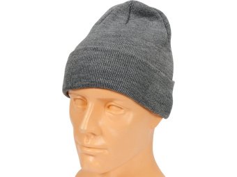 Шапка зимова сіра VOREL з 100% акрилу, розмір універсальний [10/200]