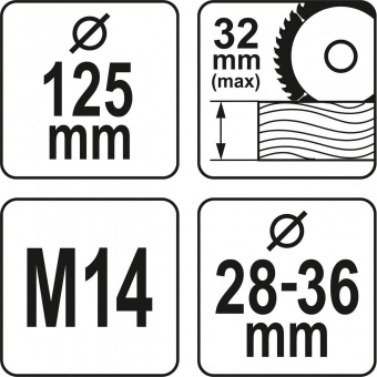 YATO Кожух пилозахисний до КШМ для різання YATO: на диск Ø=125 мм, глибина різу- 32 мм, зона дії- 28