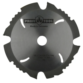 Диск пильный 160х2,4х1,6х20 мм, алмазний Z=4, форма зубця TFneg, нахил -5° PROFITOOL 2116017