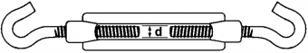 Талреп (стяжка) эконом, литая, крюк/крюк
