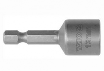 YATO Насадка торцева магнітна 6-гранна YATO : HEX М8 x 48 мм. HEX Ø= 1/4"  | YT-1503