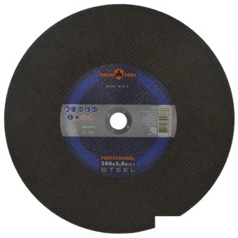 Круг отрезной по металлу PROFITOOL PROFESSIONAL 350х3.0х25.4 мм, A30P-BF, F41, 4400 об/мин