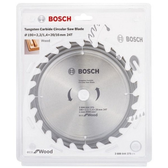Пиляльний диск Bosch Eco for Wood  (190х20х24Т) (2608644375)