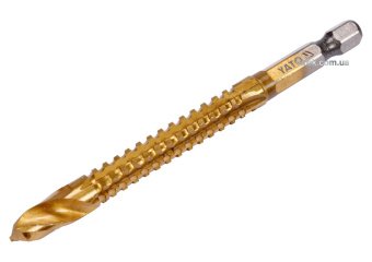 YATO Свердло фрезерувальне по металу YATO : HSS-TIN, Ø= 7 мм, l= 92 мм, HEX - 1/4"  | YT-44825