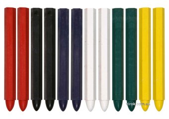 YATO Крейда маркувальна для різних поверхонь YATO : 120 x 12 мм, різні кольори, 12 шт  | YT-69930