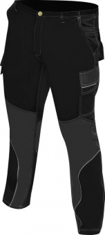 YATO Штани робочі чорні YATO, розм XL; 9 киш 64%- поліестер, 34%- бавовна, 2%-еластан, відсвічув вст