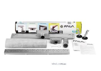 FALA Трап підлоговий для душу з нержавіючої сталі "NAPO" ; 70х 7х 5,2 см  | 75378