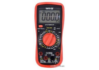 YATO Мультиметр для вимірювання електричних параметр/ YATO з LCD-дисплеєм і провідниковими контактам