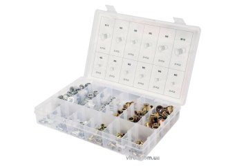 YATO Нітогайки сталеві і алюмінієві YATO з різними розмірами М3-М10, 300 шт. в футлярі  | YT-36480