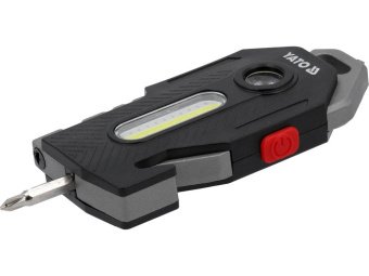 Ліхтар діодний багатофункц 6в1 YATO акумул. Li-Ion 3.7V 350 mA, освітл.- 400/ 200/ 50/ 35 Lm 8 режи