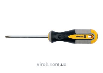 VOREL Викрутка хрестова : "Philips" PH1 х 100 мм. Cr-V  | 60964