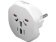 STHOR Розетка-адаптер електромережевий до 250 В, 10 А з універсальним гніздом і вилкою ЄВРО-стандарт