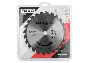 YATO Диск пиляльний победітовий по дереву YATO: 305x30x3.2x2.2 мм, 24 зубці, R.P.M до 5000 1/хв  | Y