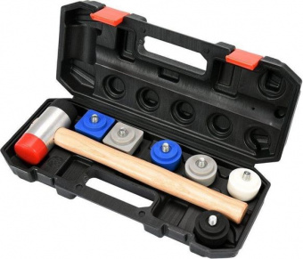 YATO Молоток бляхарський YATO: з круглими Ø=42.5 мм і квадратними 43х43 мм насадками, L= 320 мм, 8 ш