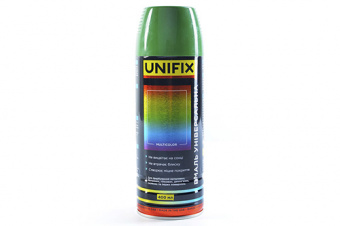 Эмаль универсальная акриловая RAL6002 зеленый листовой глянец 400мл UNIFIX