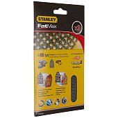 STANLEY Сетка шлифовальная , 100х165 мм, 3 листа, зернистость 80 мкм