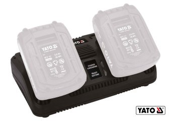 YATO Зарядний пристрій YATO для Li-Ion 18 В з 2 терміналами. від мережі 230 В  | YT-82849