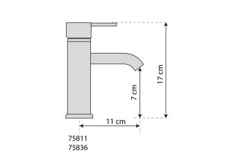 FALA Змішувач води для умивальника "RETRO BRONZE 2" з кульовим регулятором  | 75836