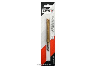 YATO Свердло фрезерувальне по металу YATO : HSS-TIN, Ø= 13 мм, l= 120 мм, HEX - 1/4"  | YT-44831