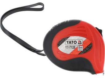 Рулетка YATO : L= 8 м x 25 мм, з магнітним наконечником і нейл. покриттям [6/60]