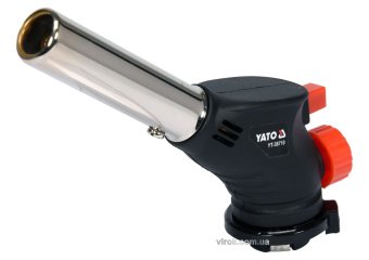 YATO Пальник газовий YATO : цангове з'єднання EN417. до 1 кВт. п'єзозапал. 360°. max t' 1000°c  | YT