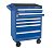 KING TONY Тумба передвижная, 7 ящиков, с фиксацие колес. Синяя | 87434-7B-B