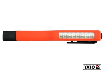 YATO Ліхтар LED на батарейки 3Х ААА з 8 діодами , магніт + кліпса  | YT-08514