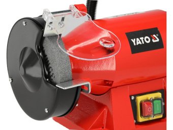 Точильний верстат зі щіткою YATO від ел-мережі 230 В, 520 Вт, диск Ø= 150/25х 32 мм [1]